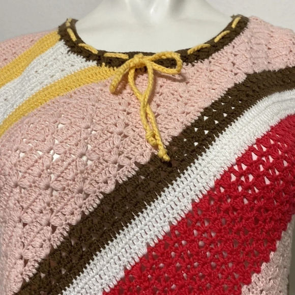 Anne Klein Crochet Multicolor Top Size Large - Picture 3 of 7